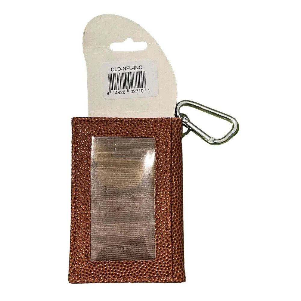 NFL INDIANAPOLIS COLTS Brown Pebble Grain ID Holder Clip NEW 4x3